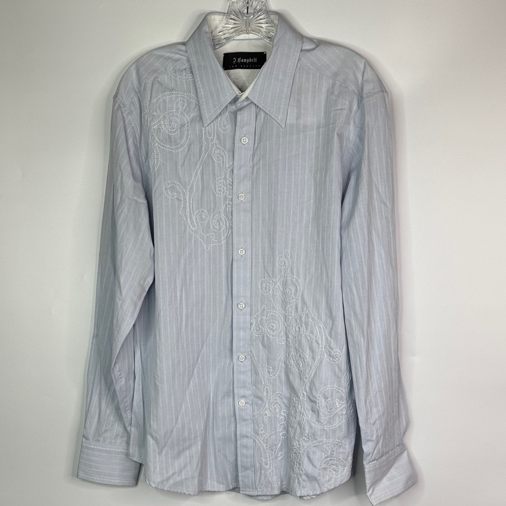 J. Campbell Blue Long Sleeve Button Down Shirt NWOT Size Medium